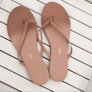 TKEES Sandals Flip Flops Nude/Pink Breezy 8